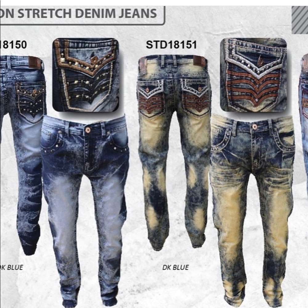 Men’s Stonewash Designer Denim Jeans